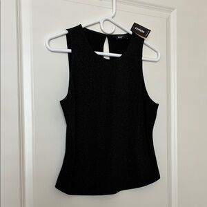 Express Sparkle Black Tank Top